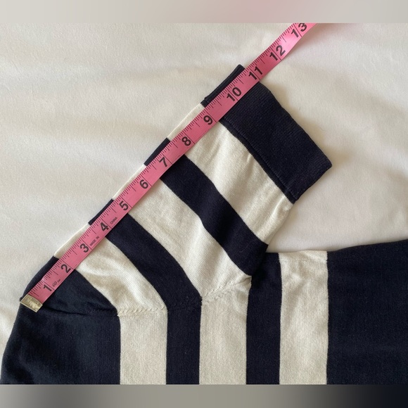 Cos Striped Short Sleeve Navy 100% Cotton Top - Picture 6 of 8